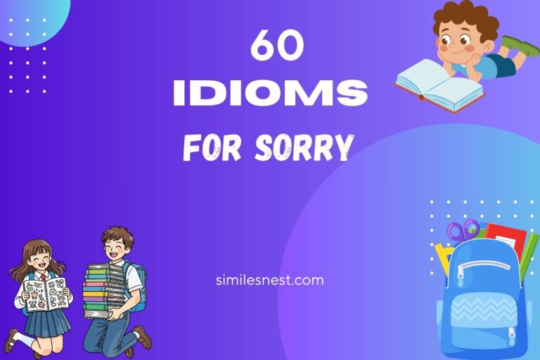 idioms for sorry