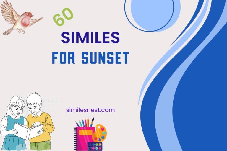 similes for sunset