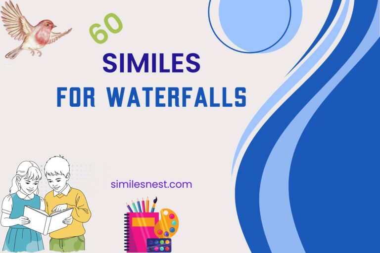 similes for waterfalls